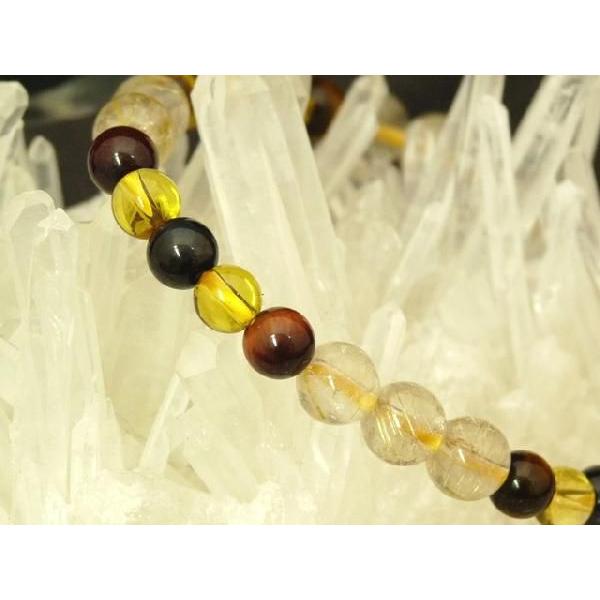 タイガーアイ シトリン ルチル 6mm 天然石ブレスレット |  | 02