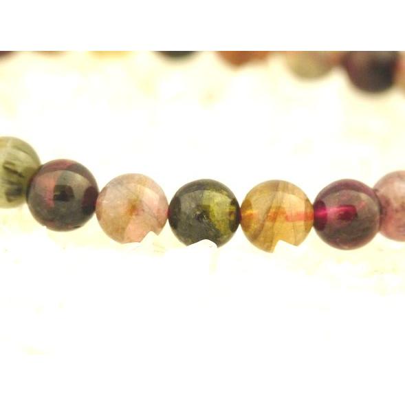 トルマリン 電気石 パワーストーン 天然石ブレスレット 6mm玉 |  | 02