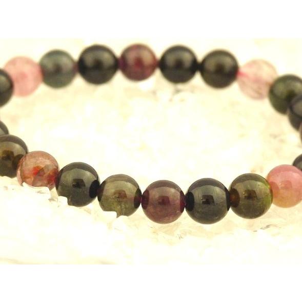 トルマリン 電気石 パワーストーン 天然石ブレスレット 8mm玉 |  | 02