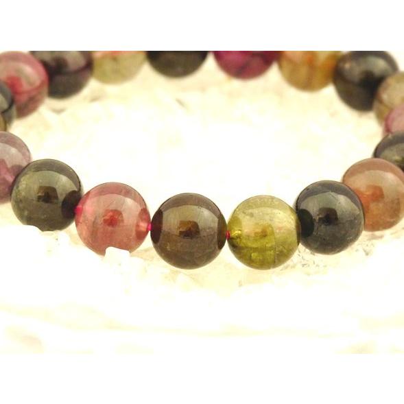 トルマリン 電気石 パワーストーン 天然石ブレスレット 10mm玉 |  | 03