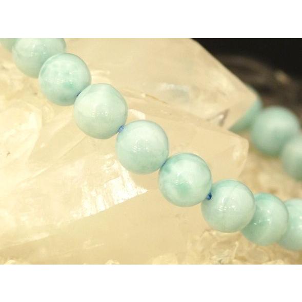 ラリマー 曹灰針石 パワーストーン 天然石ブレスレット 8mm玉 |  | 02