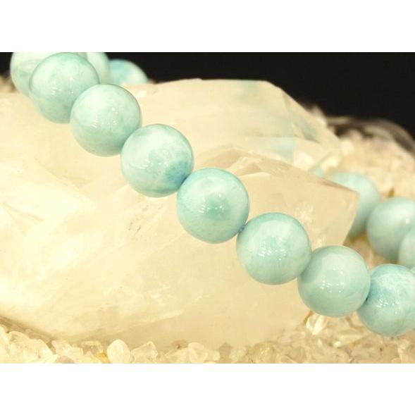 ラリマー 曹灰針石 パワーストーン 天然石ブレスレット 10mm玉 |  | 02