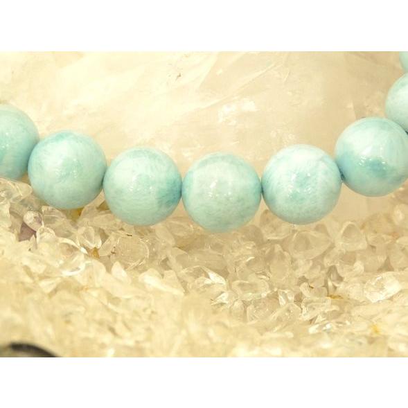 ラリマー 曹灰針石 パワーストーン 天然石ブレスレット 10mm玉 |  | 03