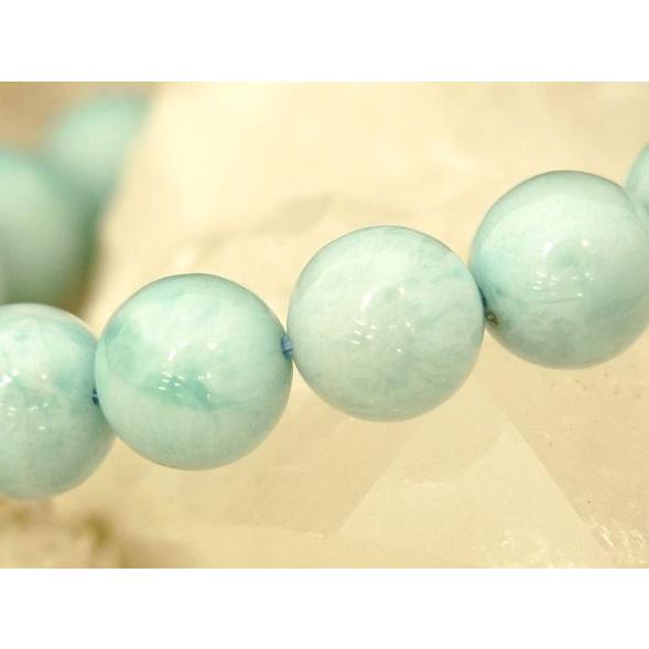 ラリマー 曹灰針石 パワーストーン 天然石ブレスレット 10mm玉 |  | 04