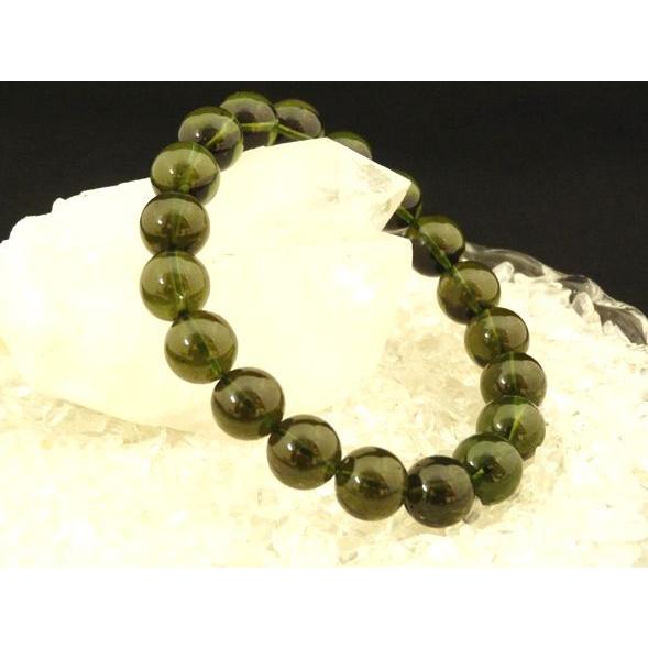 【天からの石】モルダバイト【☆レアストーン☆】パワーストーンブレスレット　【10mm】◆１点もの◆ | 