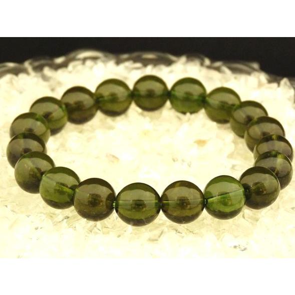 【天からの石】モルダバイト【☆レアストーン☆】パワーストーンブレスレット　【10mm】◆１点もの◆ |  | 01