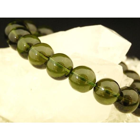 【天からの石】モルダバイト【☆レアストーン☆】パワーストーンブレスレット　【10mm】◆１点もの◆ |  | 02