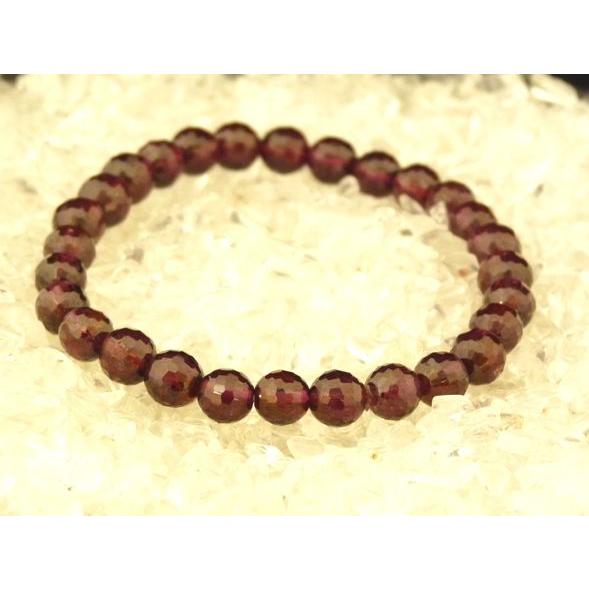 ガーネット 柘榴石 6mm カット水晶 パワーストーン 天然石ブレスレット 努力が実る 目標達成 |  | 01