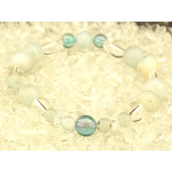 アクアマリン 藍柱石 アクアオーラ パワーストーン 天然石ブレスレット 天使の石 |  | 01