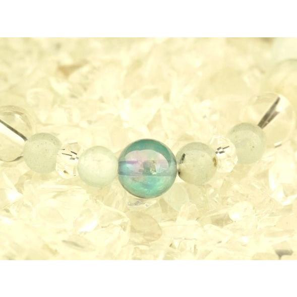 アクアマリン 藍柱石 アクアオーラ パワーストーン 天然石ブレスレット 天使の石 |  | 02