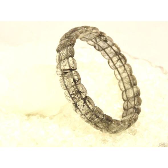 ブラックルチルクオーツ（黒針水晶）【金運・勝ち運・仕事運UP!!】パワーストーンブレスレット　◆一点もの◆ | 