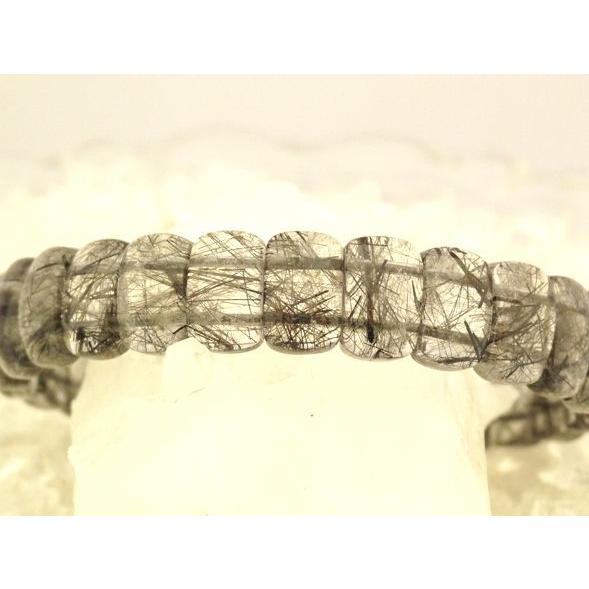 ブラックルチルクオーツ（黒針水晶）【金運・勝ち運・仕事運UP!!】パワーストーンブレスレット　◆一点もの◆ |  | 02