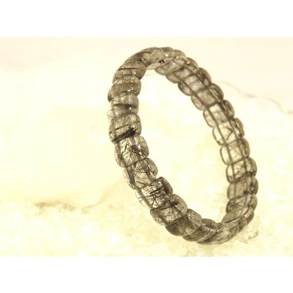 ブラックルチルクオーツ 黒針水晶 パワーストーン 天然石ブレスレット | 