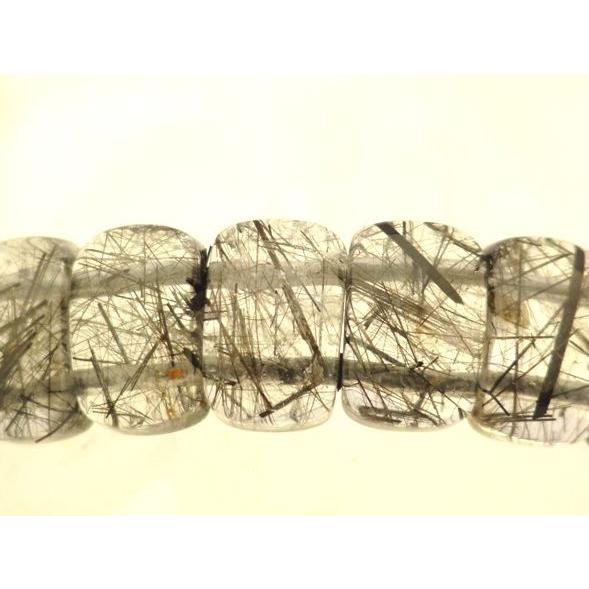 ブラックルチルクオーツ 黒針水晶 パワーストーン 天然石ブレスレット |  | 03