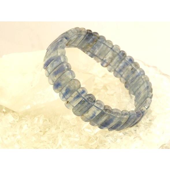 カイヤナイト 藍晶石 パワーストーン 天然石ブレスレット バングルタイプ | 