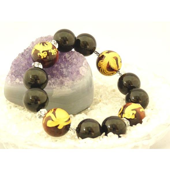 四神ブレス オニキス レッドタイガーアイ 18mm | 