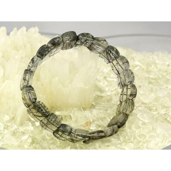 ブラックルチルクオーツ 黒針水晶 パワーストーン 天然石ブレスレット | 
