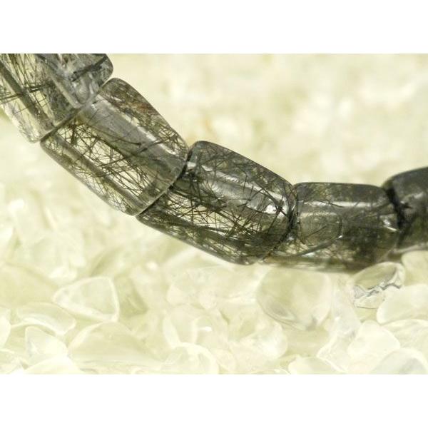ブラックルチルクオーツ 黒針水晶 パワーストーン 天然石ブレスレット |  | 01