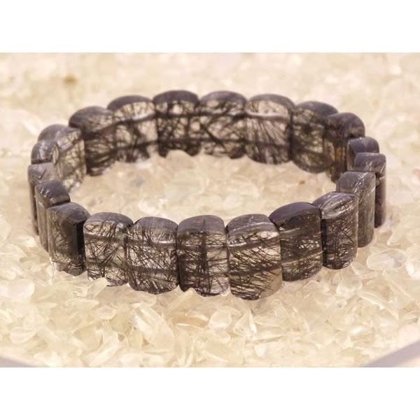 ブラックルチルクオーツ 黒針水晶 パワーストーン 天然石ブレスレット |  | 02