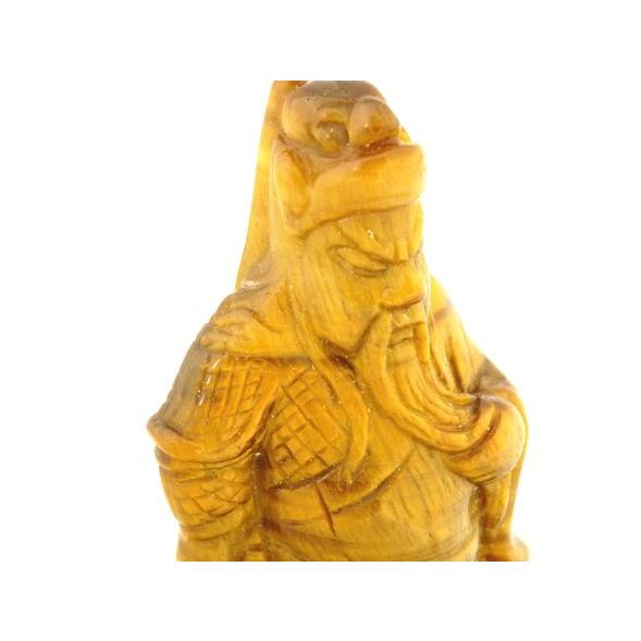 関羽 カンウ 虎目石 タイガーアイ 置物 ビジネスの神様 |  | 01