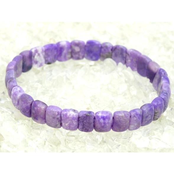 スギライト 杉石 パワーストーン 天然石ブレスレット 幅8mm Sサイズ |  | 01