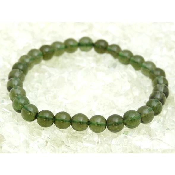 【天からの石】モルダバイト パワーストーンブレスレット【6mm玉】◆１点もの◆ |  | 01
