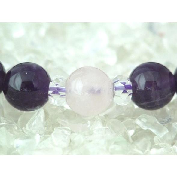 愛情運 金運up 金彫り梵字 水晶 アメジスト インカローズ アクアマリン ルチルクォーツ ブレス |  | 03