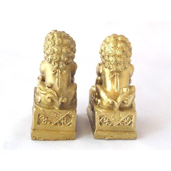 獅子 台座付き 銅製置物 ペアセット 小 魔除け |  | 03