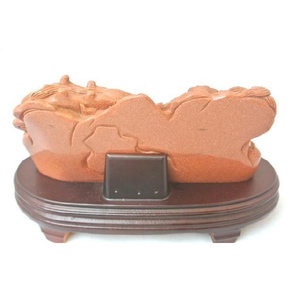 五本指皇帝龍 ゴールドストーン 台座付き 置物 風水インテリア 12cm |  | 01