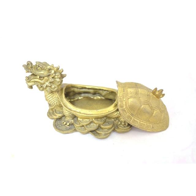 ドラゴンタートル 龍亀 ロングイ 小物入れ 銅製置物 7cm |  | 07