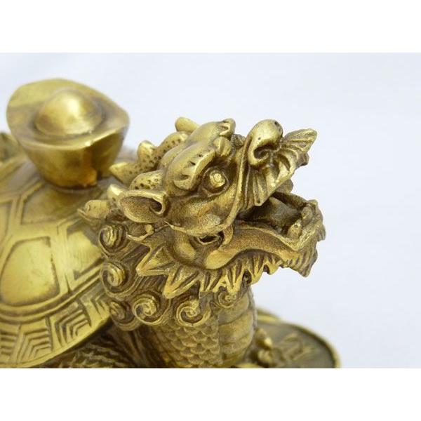 ドラゴンタートル 龍亀 ロングイ 銅製置物 仕事運 財運 元宝 古銭 10cm |  | 04
