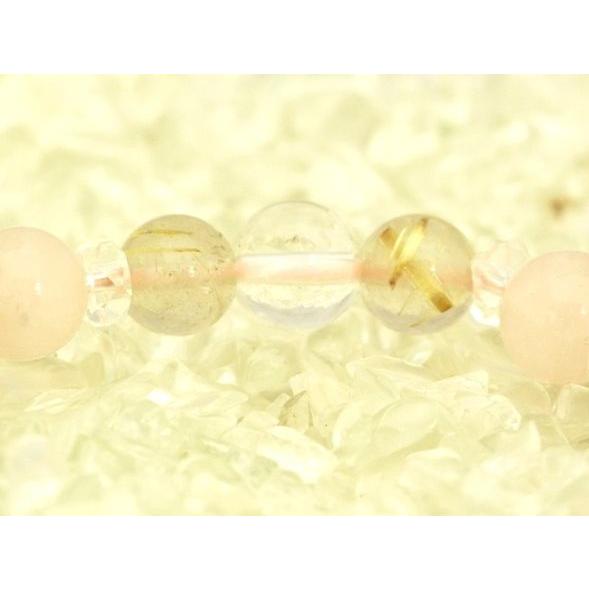 金彫り梵字 ローズクォーツ アクアマリン アメジスト ルチルクォーツ パワーストーン 天然石ブレスレット |  | 03