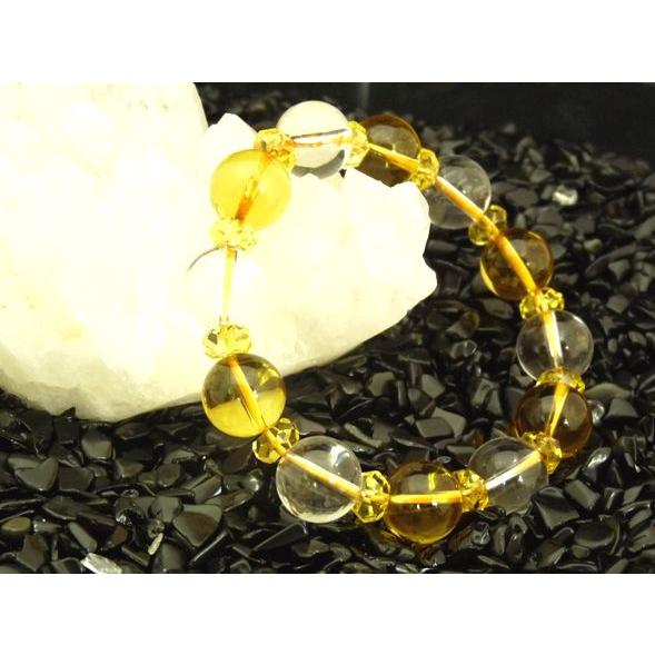 シトリン クォーツ 水晶 黄水晶 パワーストーン 天然石ブレスレット 12mm玉 | 