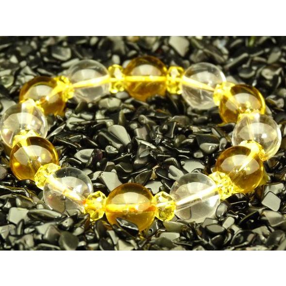 シトリン クォーツ 水晶 黄水晶 パワーストーン 天然石ブレスレット 12mm玉 |  | 01