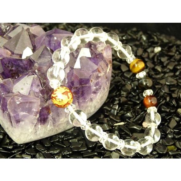 龍 赤メノウ 3色タイガーアイ 水晶 総合運UP パワーストーンブレスレット | 