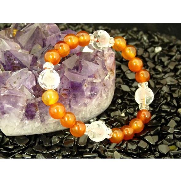 四神 水晶 カーネリアン パワーストーン 天然石ブレスレット | 