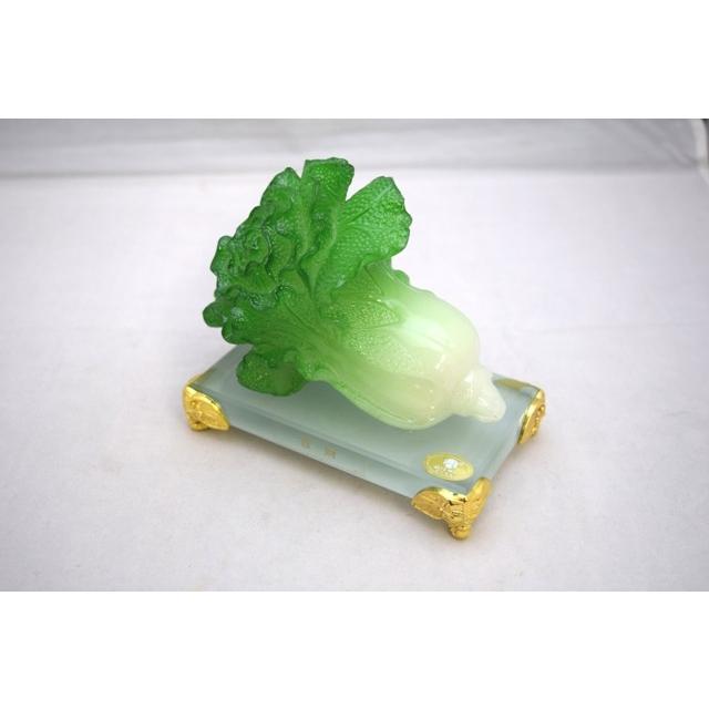 寿山石か玉石か？白菜(百歳 健康長寿縁起置物