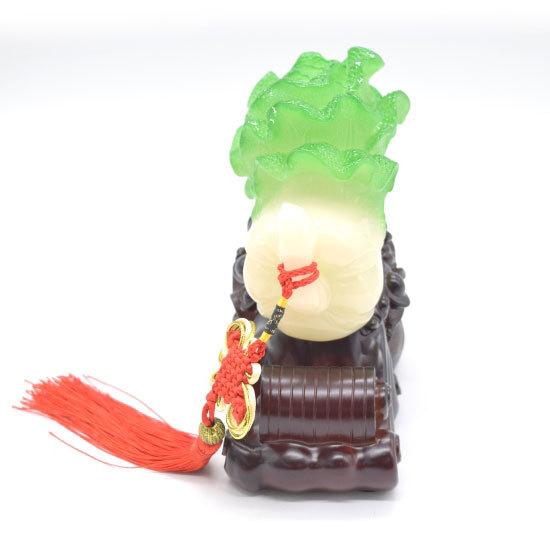 白菜の形 陶器 置物 ストラップ付き 白菜の形 陶器 置物 ストラップ付き 白菜の形 陶器 置物
