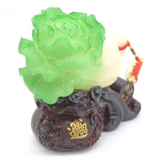 白菜の形 陶器 置物 ストラップ付き 白菜の形 陶器 置物 ストラップ付き 白菜の形 陶器 置物