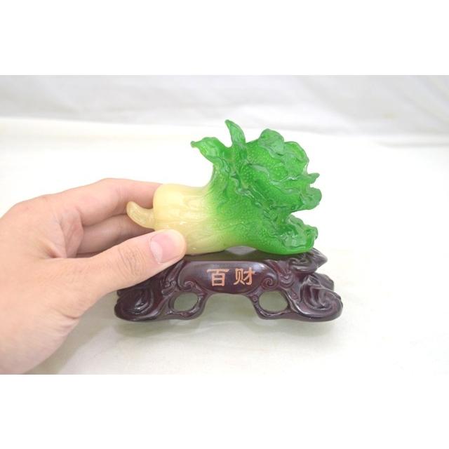 白菜 百財 百才 台座付き 樹脂製置物 風水インテリア 10cm : 横浜中華