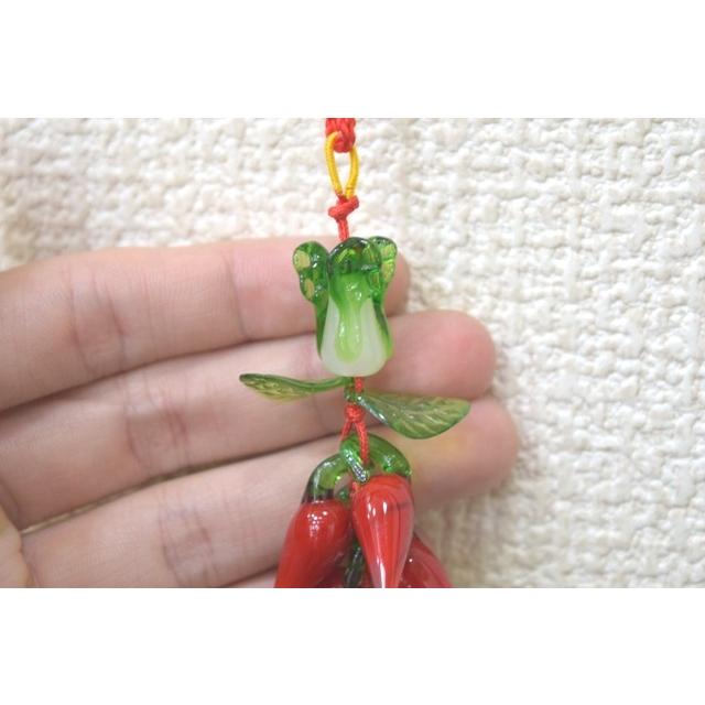メール便OK】 白菜 ストラップ とうがらし 百才 百財 中国ひも