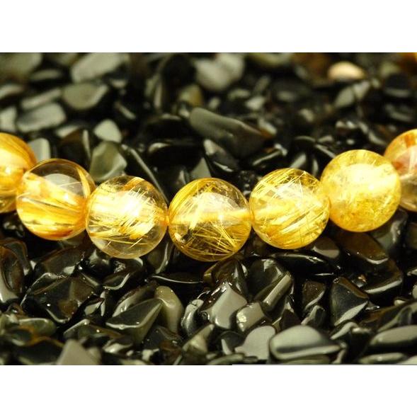 ルチルクォーツ 金針水晶 パワーストーン 天然石ブレスレット 腕輪 8mm