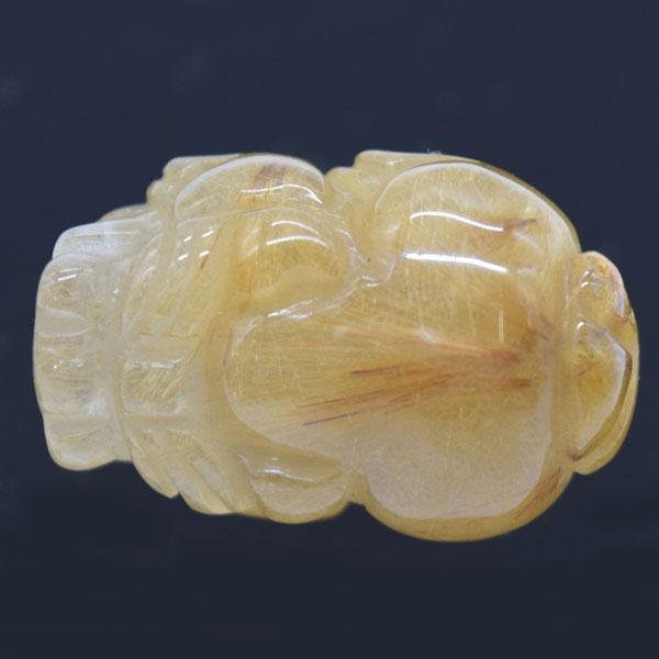 貔貅の置物 ヒキュウ ルチルクオーツ 3.5cm 天然石製 金針水晶 パワーストーン_6