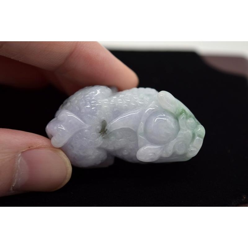 貔貅 翡翠 ジェイド ひすい  天然石 置物 4.5cmの画像