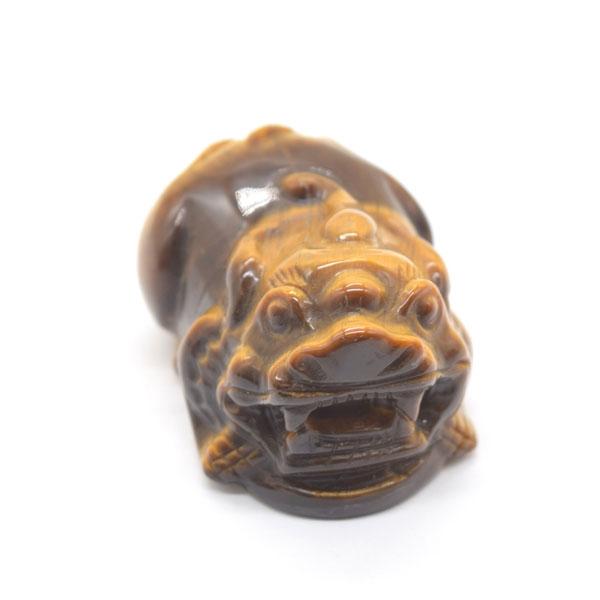 貔貅の置物 ヒキュウ タイガーアイ 虎目石 天然石製 6cm 大 |  | 01