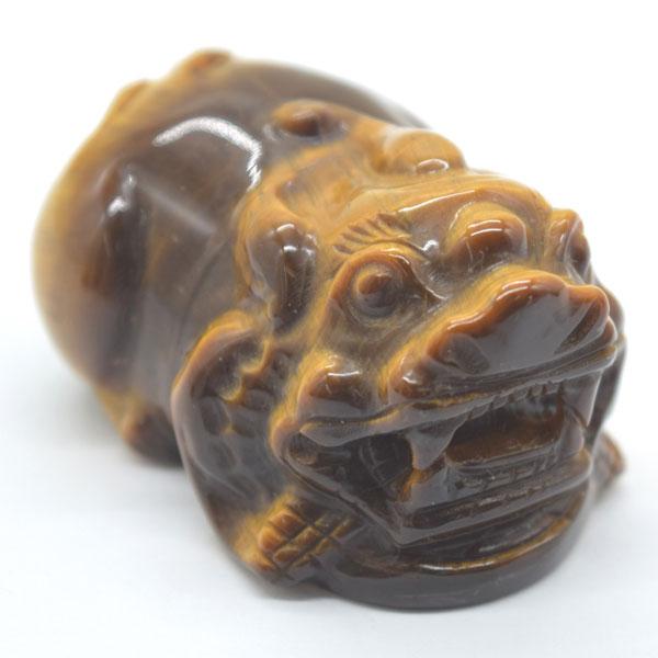 貔貅の置物 ヒキュウ タイガーアイ 虎目石 天然石製 6cm 大 |  | 08