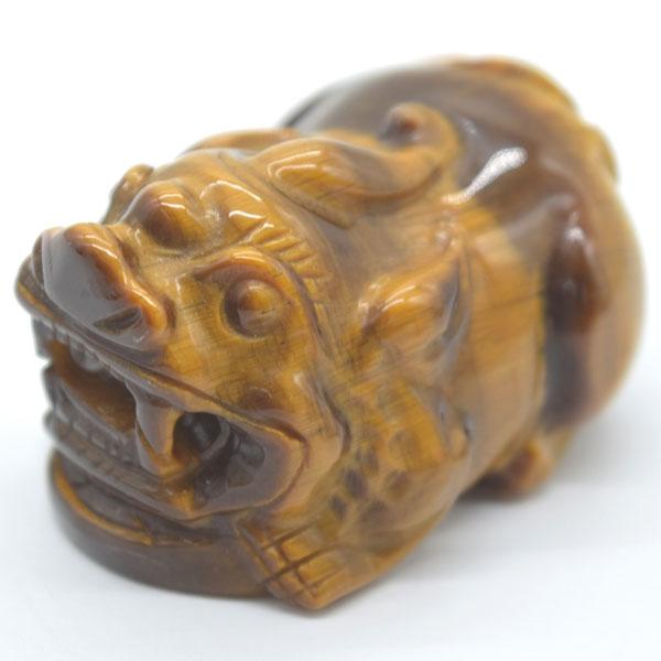 貔貅の置物 ヒキュウ タイガーアイ 虎目石 天然石製 6cm 大 |  | 09