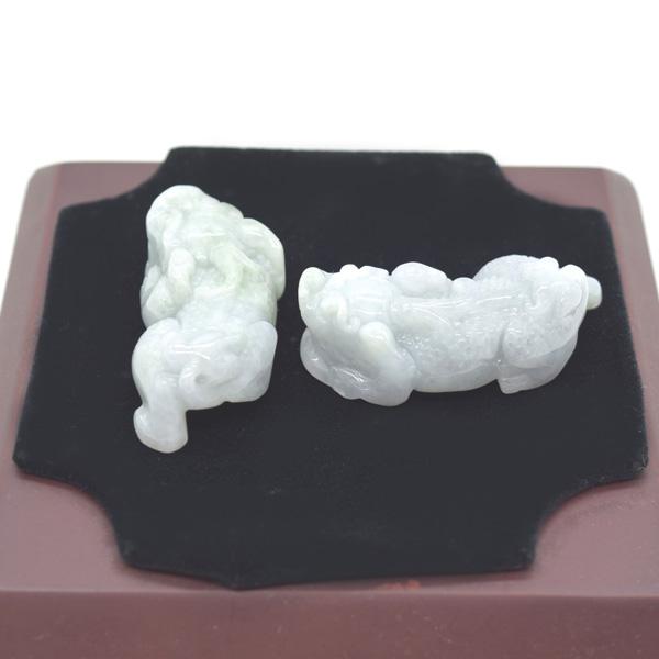 貔貅 ペアセット 翡翠 天然石パーツ 4.5cm ジェイド ひすい パワーストーン置物 |  | 03