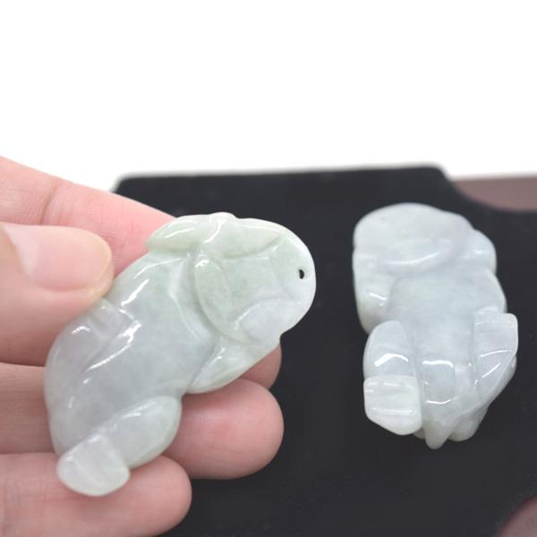 貔貅 ペアセット 翡翠 天然石パーツ 4.5cm ジェイド ひすい パワーストーン置物 |  | 05