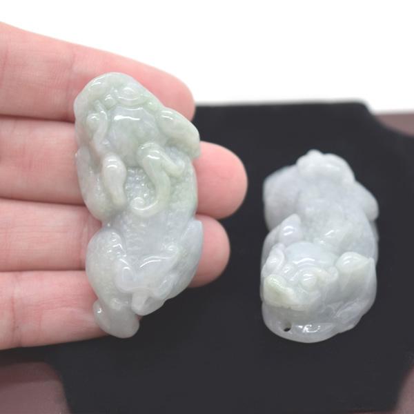 貔貅 ペアセット 翡翠 天然石パーツ 4.5cm ジェイド ひすい パワーストーン置物 |  | 06
